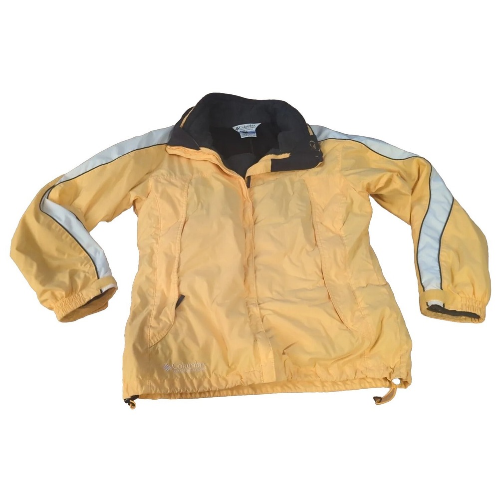 Columbia Women's Ski Jacket Winter Coat Vintage Yellow Gray Size Large